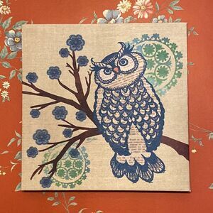 Retro 70s Vibe Bella Dos Santos Cute & Crafty Owl Canvas Art Picture 2012